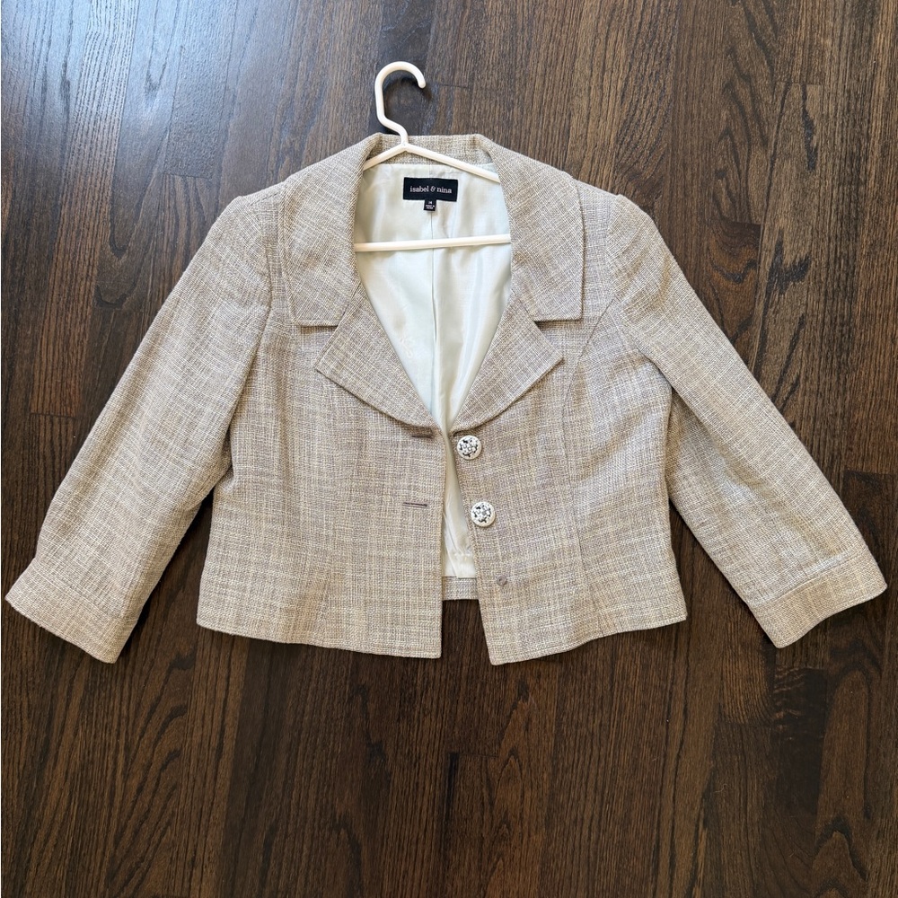 Isabel and Nina Elegant Women's Beige Blazer